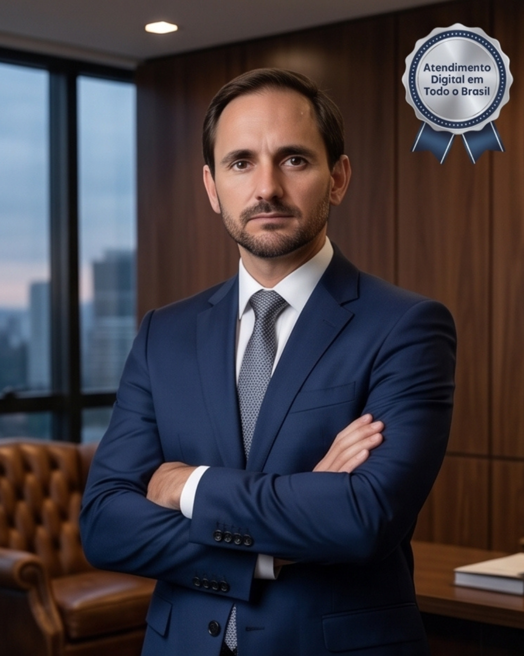 Dr. Kleber Pedro Pires, advogado, no escritório